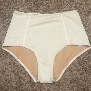 Kortni Jeane Cut High Ribbed Swim Bottoms